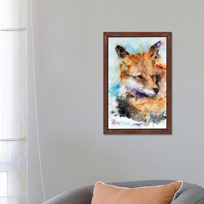 Fox by Dean Crouser - Floater Frame Painting on Canvas