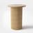 Fynlee 22"Tall Pedestal Wood Round End Table, Handcrafted Solid Wood Fluted Design-467271251