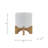 5" CHEVRON PLANTER W/ STAND, WHITE