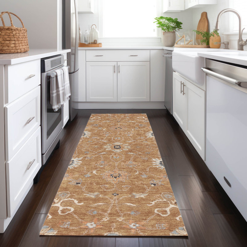 Tapis cuivre intérieur / extérieur lavable à la machine Cicel ACN1137, Tapis de couloir 2 pi 3 po x 7 pi 6 po