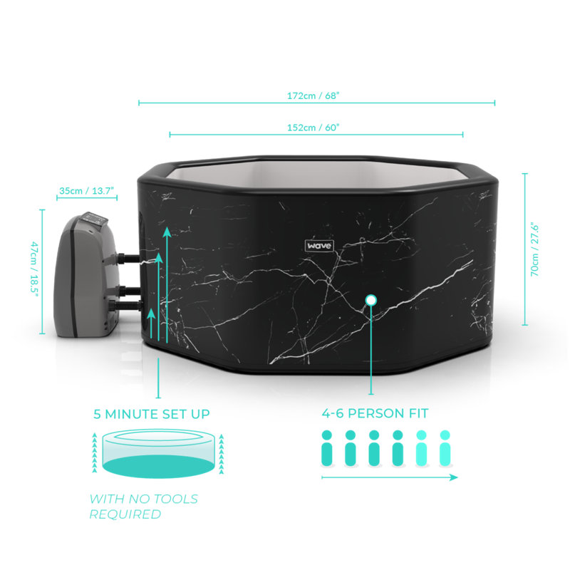 WAVE Vinyl Inflatable Hot Tub