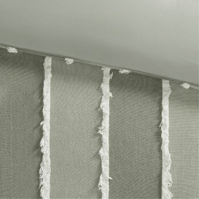 3 Piece Striped Cotton Duvet Cover Set