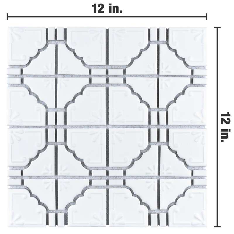 Moonbeam Porcelain Random Mosaic Wall & Floor Tile