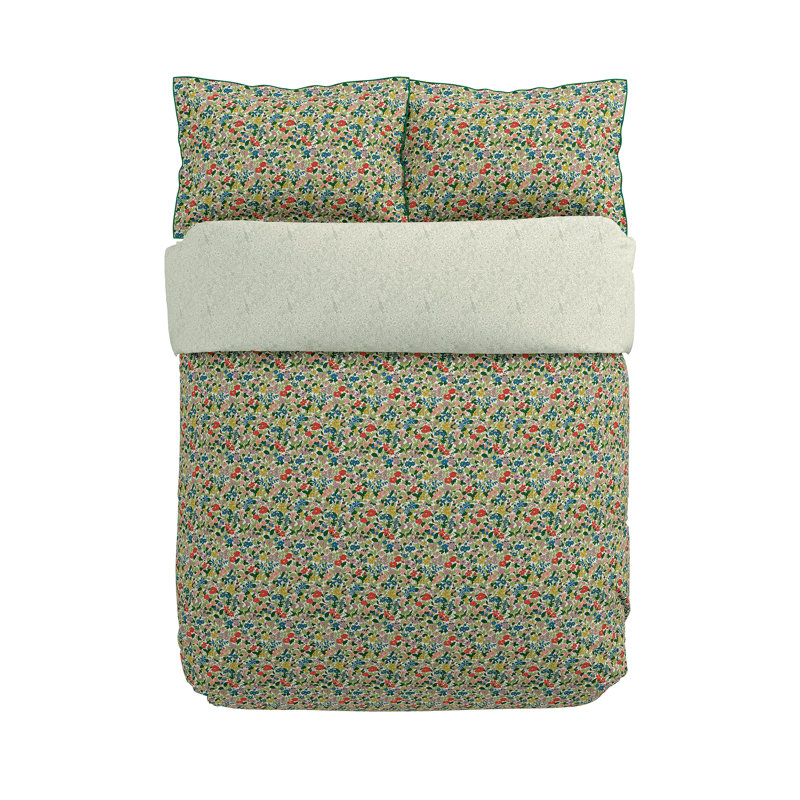 Blossom Harmony Cotton Floral Duvet Cover Set with Pillowcases Included, Super King Duvet Cover + 2 Super King Pillowcases