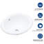 Lavabo vasque de comptoir en céramique blanc semi-encastré de 17 po x 15,5 po, construction, finition teintée, évier à entretien rapide pour la salle de bain, concept de coins souples, couche de surface résistante aux acides, facile à nettoyer