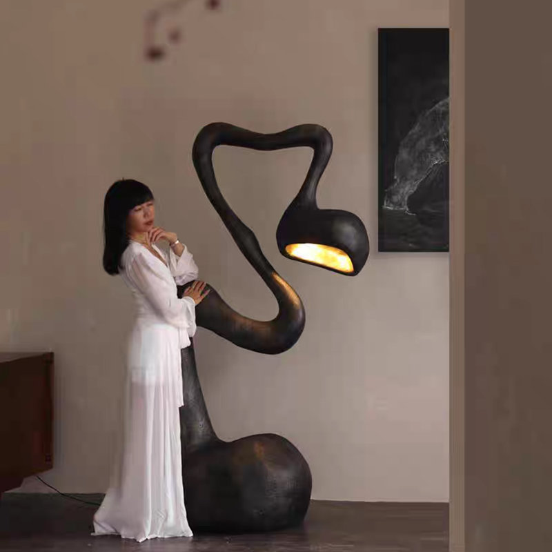 Wabi-sabi Style FRP Art Floor Lamp