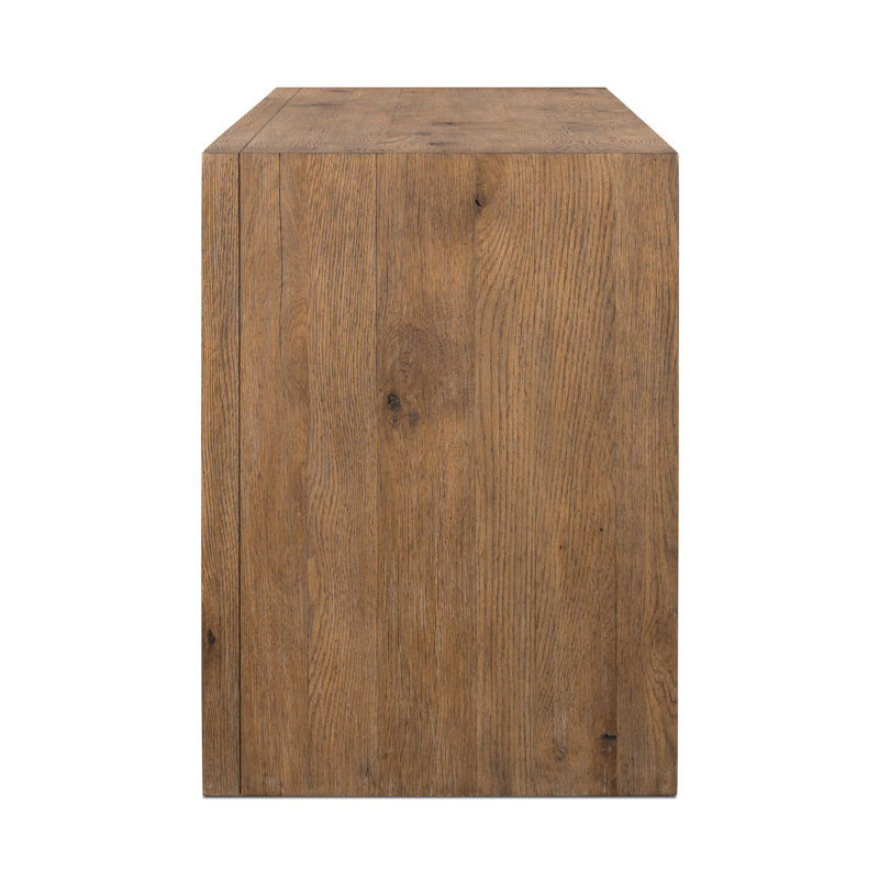 Chalmers Media Console-Weathered Oak, Weathered Oak