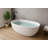 67” Freestanding Soaking Solid Surface Insulated Bathtub Stone Resin Bath Tub With Overflow And Pop-up Drain, Matte White