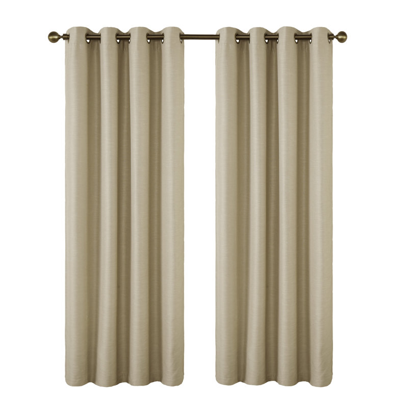 Paire de rideaux obscurcissants tissés avec œillets (2 panneaux), L 52 po x L 108 po, Lin