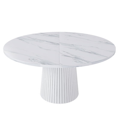47 Inch Round MDF Dining Table For 4 (Not Including Chair)