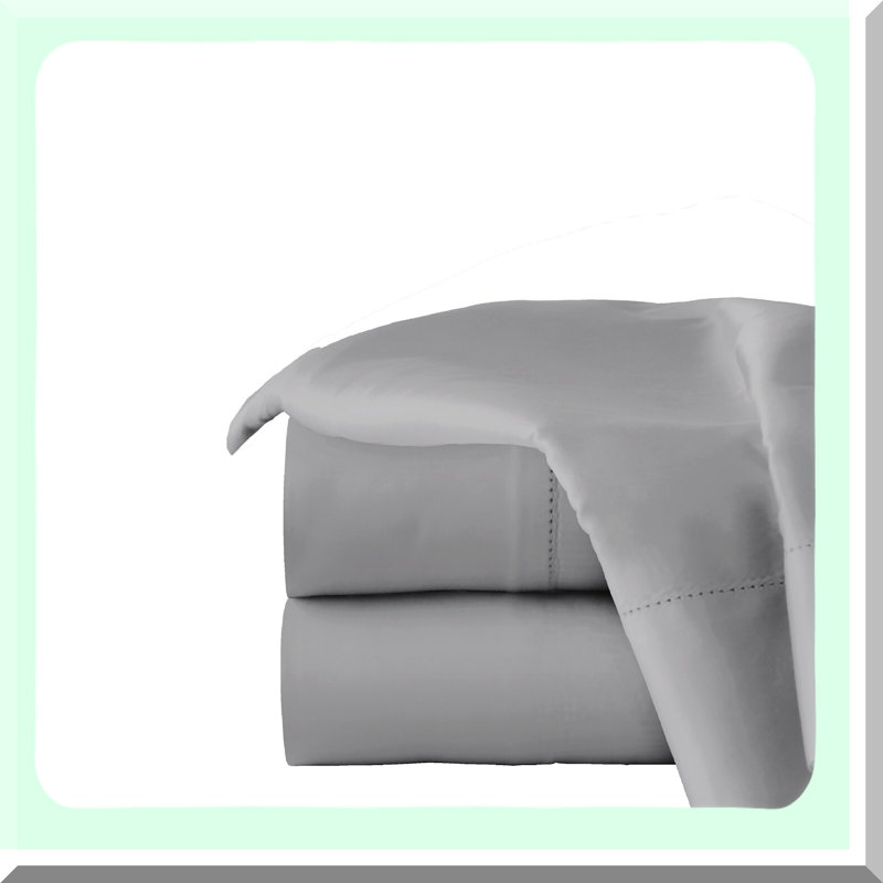 Natural Comfort 300 Thread Count Cotton Sheet Set, Full Sheet Set, Gray