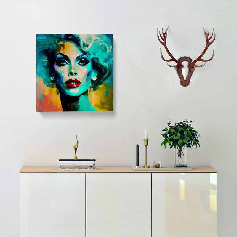 Drag Queen Palette Knife Painting - Wrapped Canvas