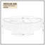 35.43" W Round Sintered Stone and Manufactured Wood Coffee Table with Pedestal Base-1449970184-1449970187