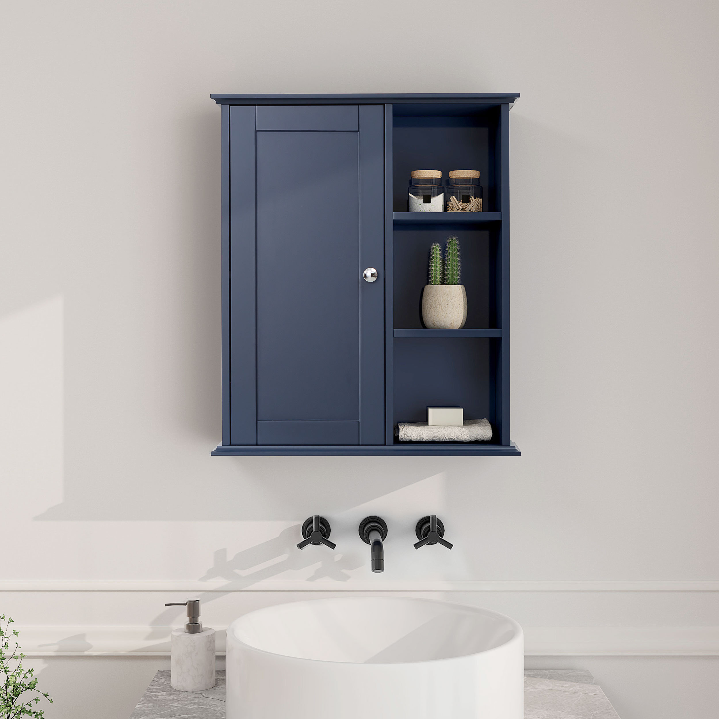 Red Barrel Studio® Dayonte Wall Bathroom Cabinet Over The Toilet ...