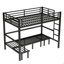 Twin Xl Over Twin Xl Size Pull-Out Metal Bunk Bed, Lower Bunk Can Be Pulled Out In Three Sections