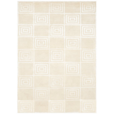 Ralph Lauren Alistair Tiles Hand Knotted, 72% Wool And 28% Viscose, Champagne Area Rug