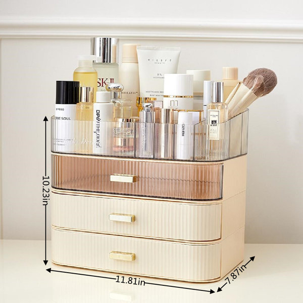 Kanja Makeup Organizer Rebrilliant Finish: White