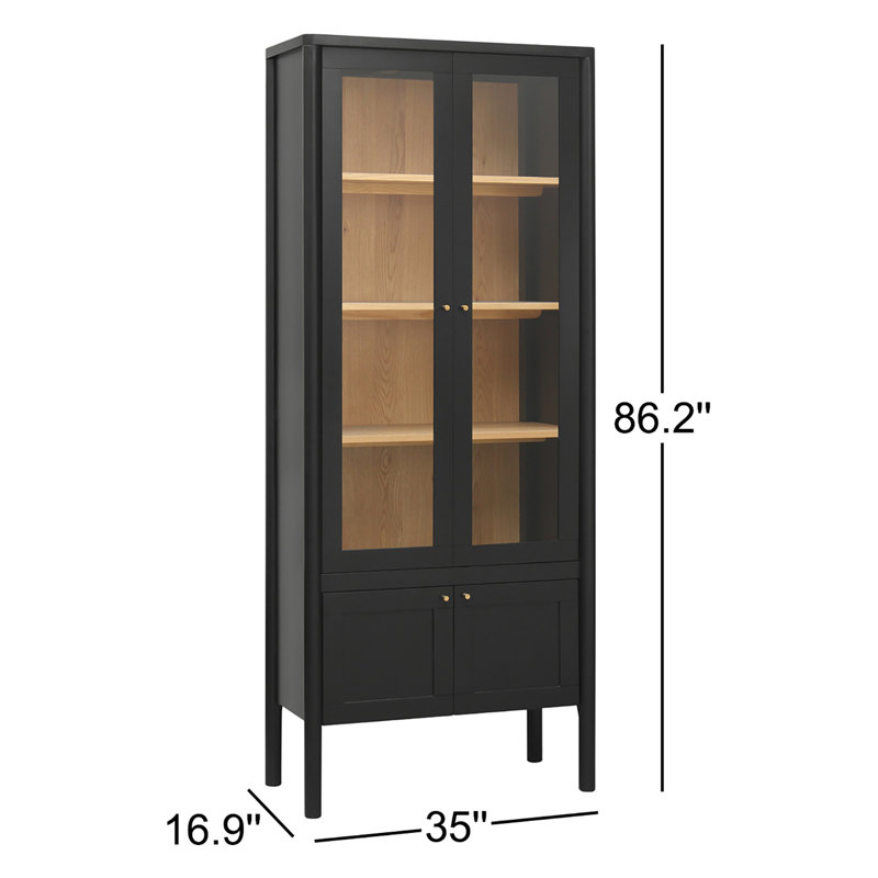 Hannah Tall Cabinet Black, Black
