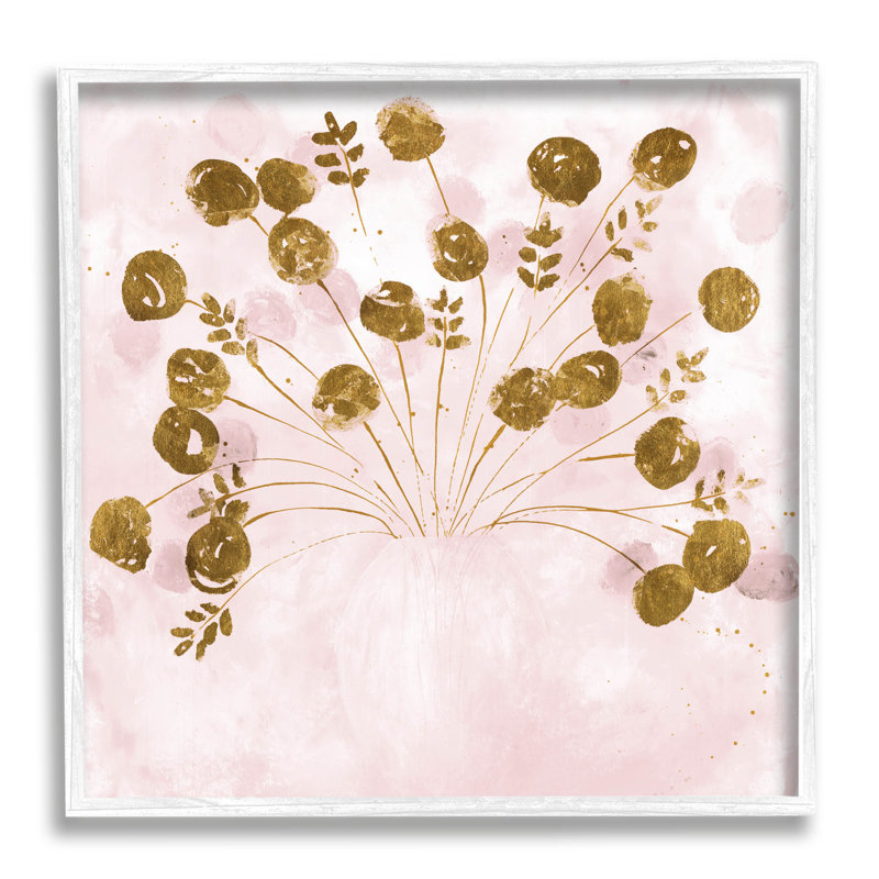 «Pink Floral Bouquet Arrangement» par Ruth Fromstein - peinture sur toile, H 12 po x l 12 po x P 1,5 po
