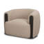 Kornelia Textured Fabric Barrel Accent Chair-761544445