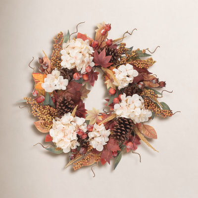 August Grove® 23" Hydrangea Wreath