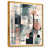 Toile avec cadre flottant or