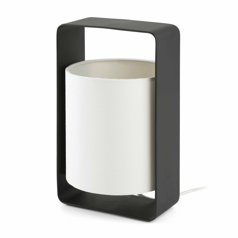 Lula Metal Lamp, 27cm H x 16cm W x 15cm D, Black/Beige