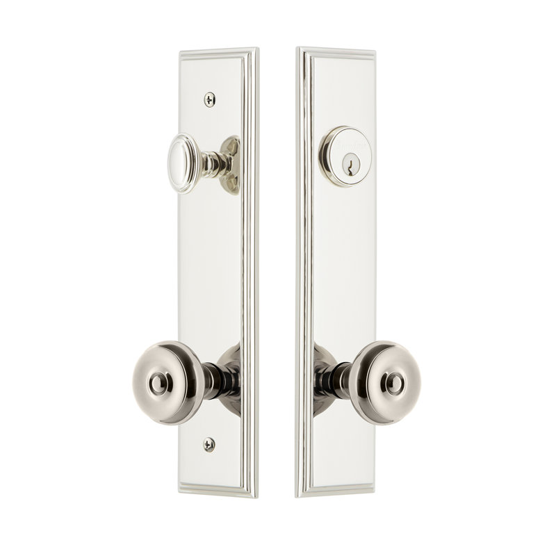 Ensemble d'entrée haut Carré, Nickel poli, 2,375 po