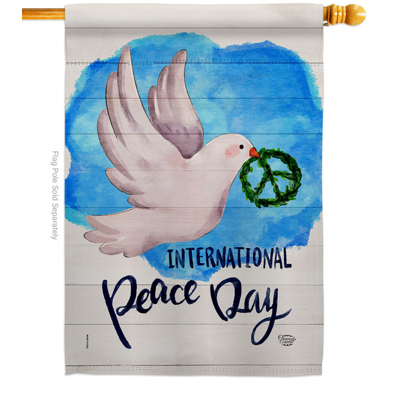 Drapeau de maison 40 po x 28 po Peace Inspiration Expression