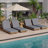 Lounge Chaise Set, Acacia Solid Wood With  Lounge Cushion (Dark Grey+Triple Folds) - Matching Cream Version Available-2122103385