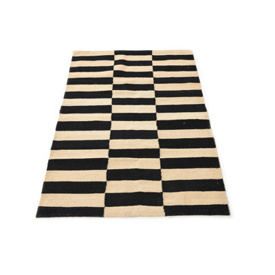 Noe Black and White Rug