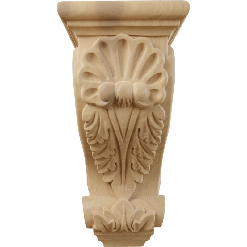 4 1/2"W x 5"D x 10"H Medium Shell Corbel, Cherry (4-Pack), Cherry