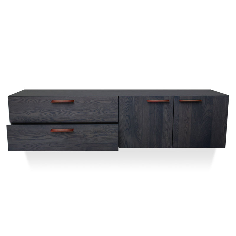 Shale 2 - Drawer Solid Wood Dresser, Smoke