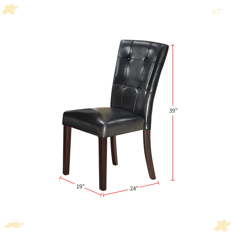 Chaise rembourrée en similicuir