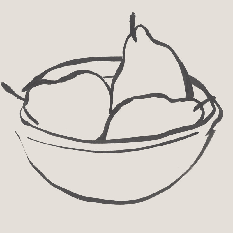 Simple Pear II by Annie Warren - Wrapped Canvas Print, 30cm H x 30cm W x 3.8cm D