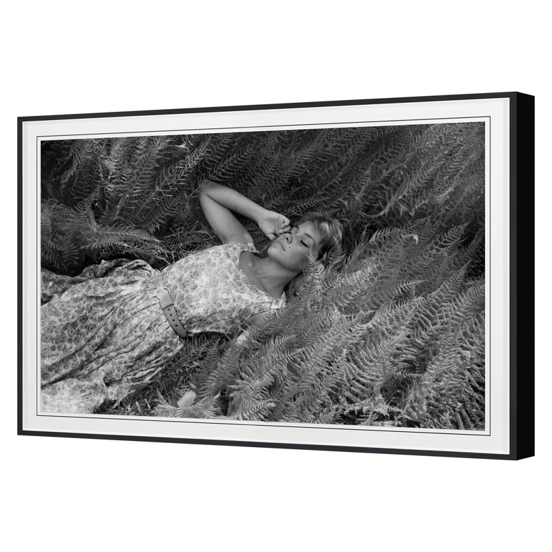 Woman In Field Print by Grand Archives, Black Framed, 24" H x 34" W