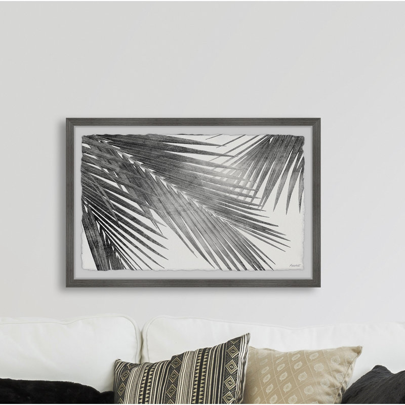 Palm Leaf Shade II - Single Picture Frame Print, 20cm H x 30cm W x 3.81cm D