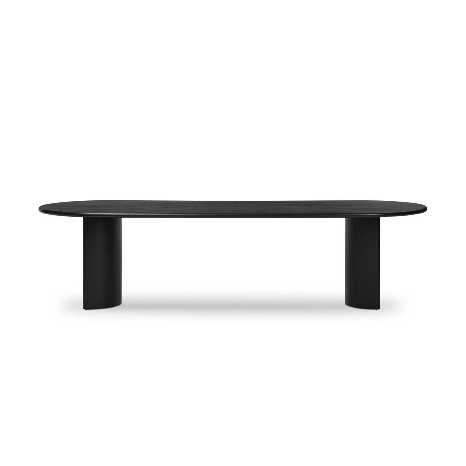 Haiden 94'' Double Pedestal Dining Table, 30" H x 118" W x 42" D, Aged Black Acacia