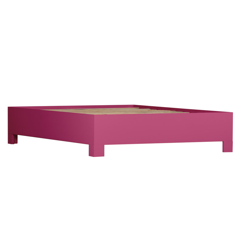 Base de lit plateforme 16 po, Rose millennial, Reine