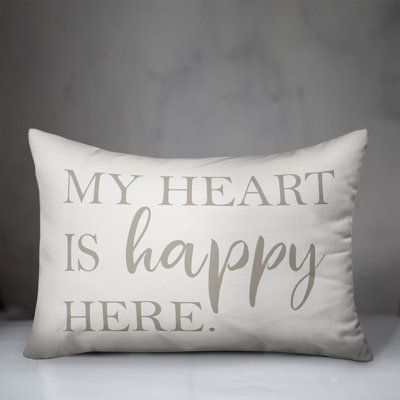 Heart Outdoor Reversible Throw Pillow