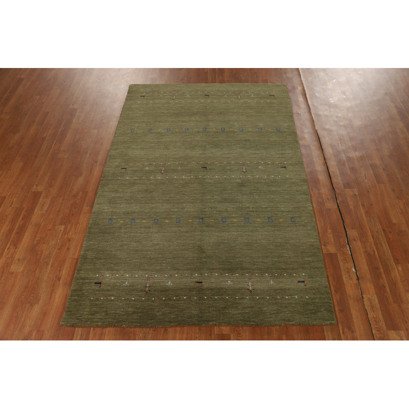 Tapis vert Tribal Gabbeh