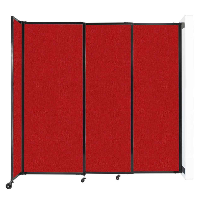 Cloison coulissante 5 pi, H 82 po x l 86 po x P 1 po, Rouge