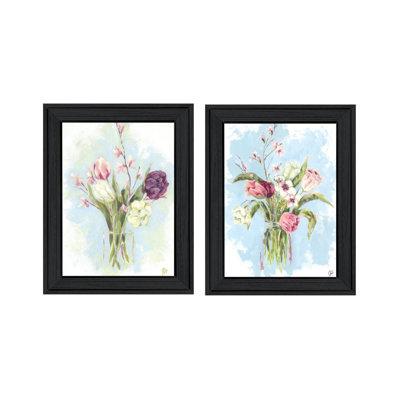 "Fleurs de la ferme" Lark Manor ™, art mural encadré pour le salon, reproduction d'art mural pour la maison, art mural de chambre à coucher par Jennifer Holden
