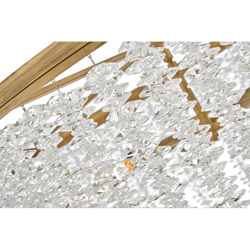 Rubina 6 - Light Steel Dimmable Tiered Chandelier