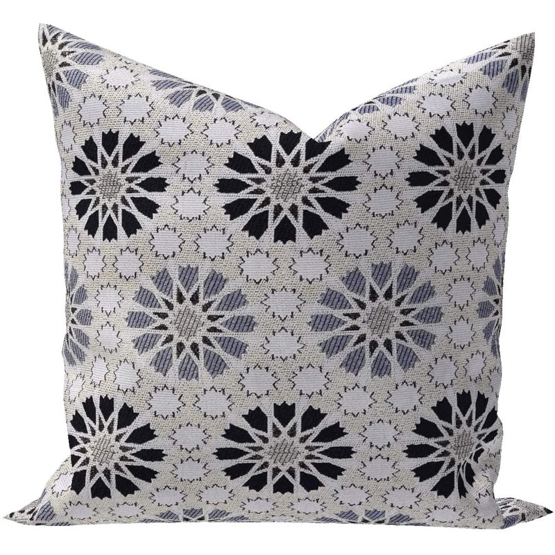 Alodie Geometric Square Cushion Cover, Grey