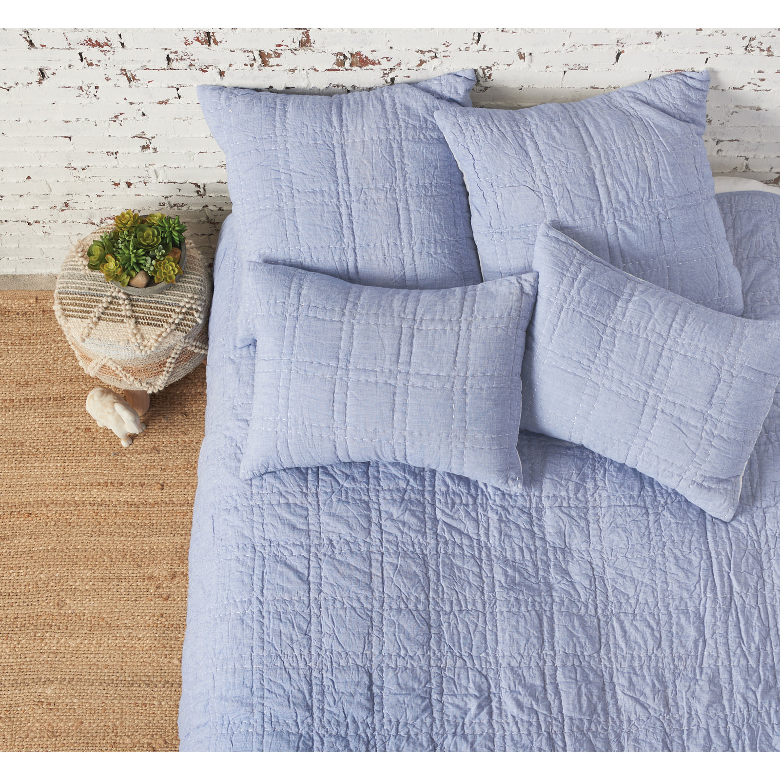 Boheme Cotton Quilt Set, Full/Queen Quilt