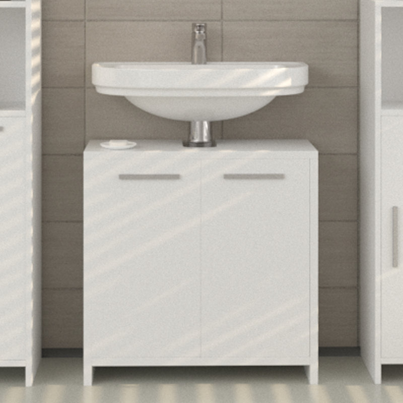 Vice 58cm Single Bathroom Vanity Base Only, White