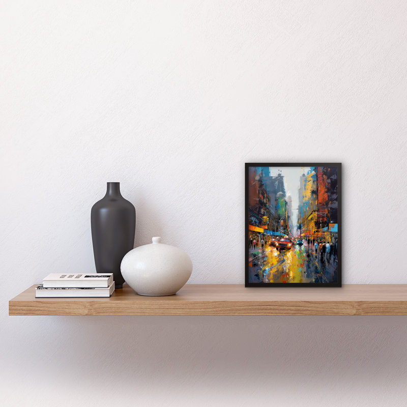 Mesirow New York City Street Taxi Traffic Modern Cityscape - Single Picture Frame Print