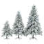 Ensemble d'arbre de Noël enneigé avec sapin pré-éclairé - 4 pi, 6 pi, 7,5 pi avec 800 lumières DEL jaune chaud et colorées et 8 modes de clignotement