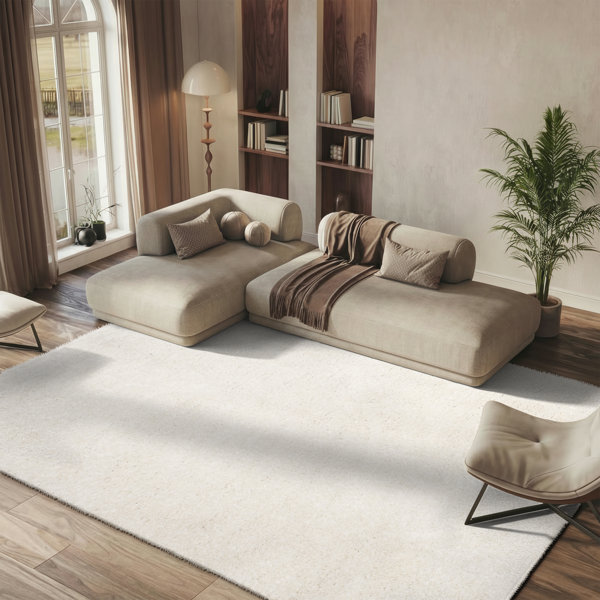 Mercer41 Mehak Shag Polyester White Area Rug & Reviews - Wayfair Canada